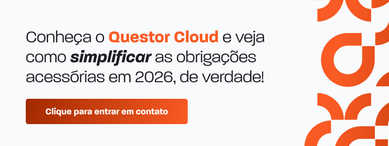 Imagem explicativa sobre o Questor Cloud, uma plataforma que simplifica obrigações acessórias em 2026, incentivando empresas a entrarem em contato.
