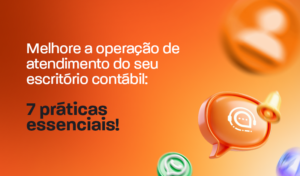 Banner laranja da plataforma de atendimento multicanal Q-Desk, com ícone de suporte e chamada “Saiba mais”, promovendo a organização da operação de atendimento.